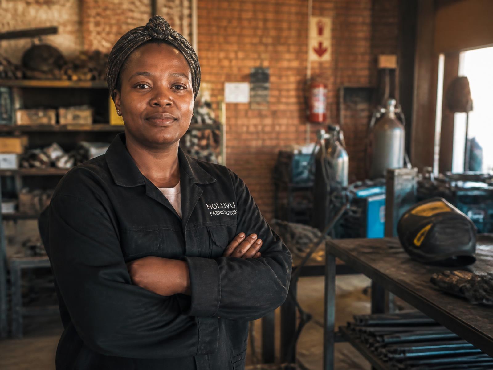 South African entrepreneur reviewing her business plan